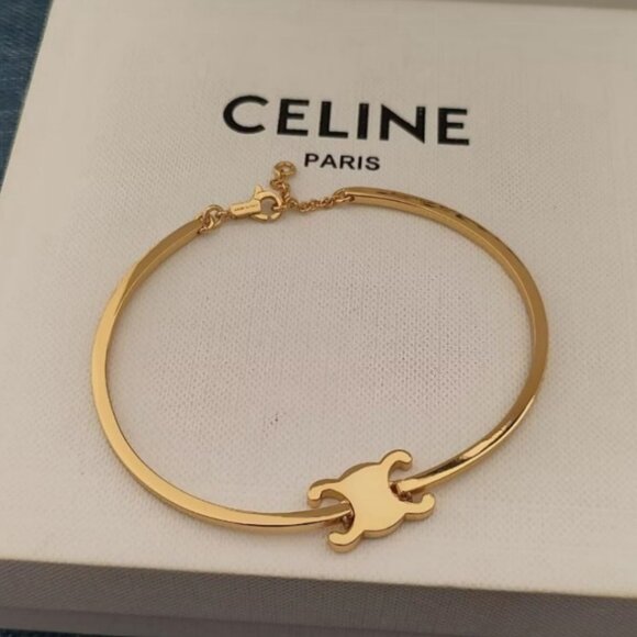 Celine Gold-Tone Modern Wrist Jewelry - Picture 6 of 6